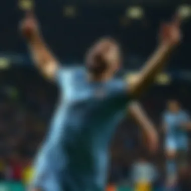 Sergio Aguero celebrating a goal