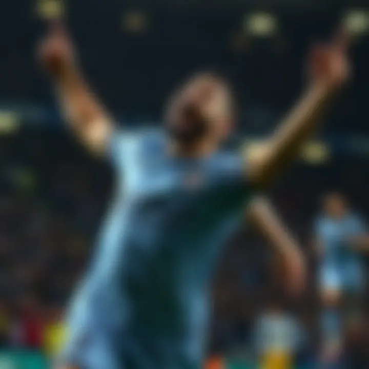 Sergio Aguero celebrating a goal