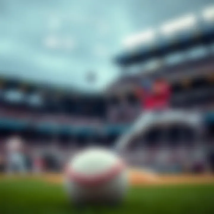 Baseball analytics showing game statistics