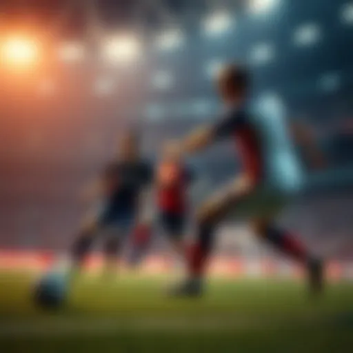 Virtual football gameplay showcasing realistic graphics