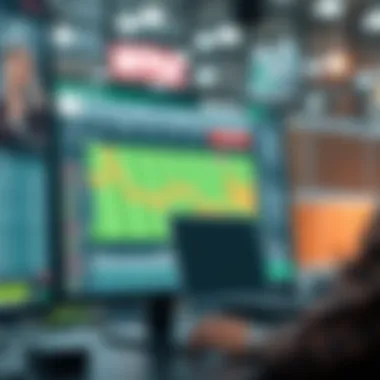 Illustration of advanced betting software interface