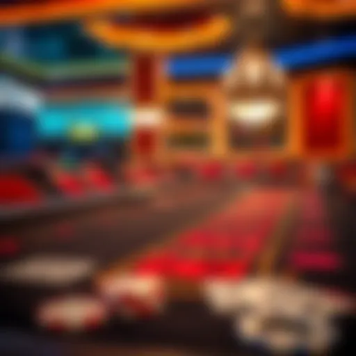 An overview of a blackjack table highlighting the essence of the game.