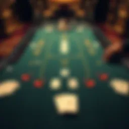 Overview of a blackjack table layout