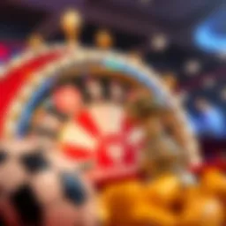 Conceptual illustration of casino free spins