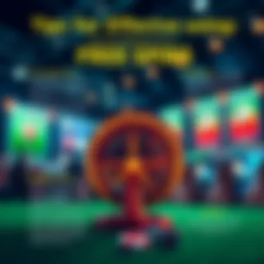 Infographic detailing tips for utilizing free spins effectively