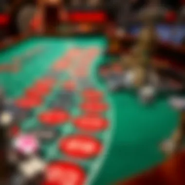 Roulette Table Layout Close-up of a roulette table layout