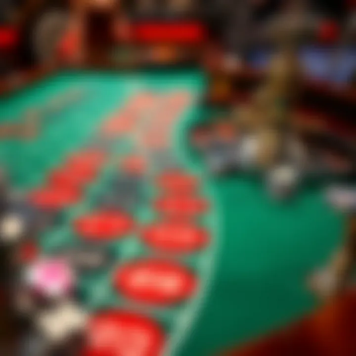 Roulette Table Layout Close-up of a roulette table layout