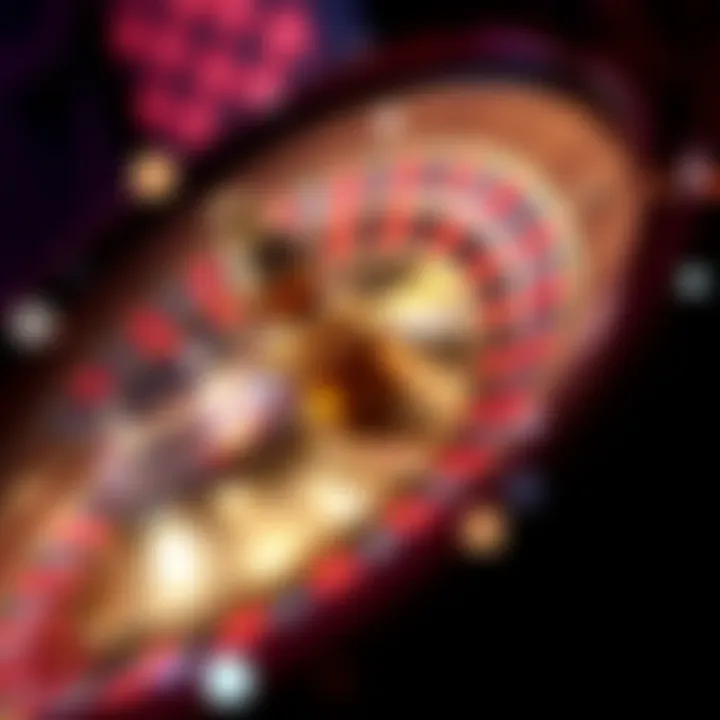 Roulette wheel with vibrant colors