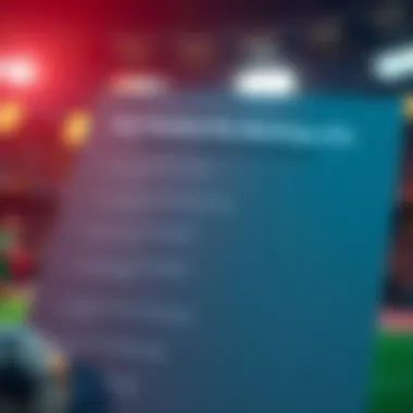 A checklist illustrating factors to consider when choosing a betting site