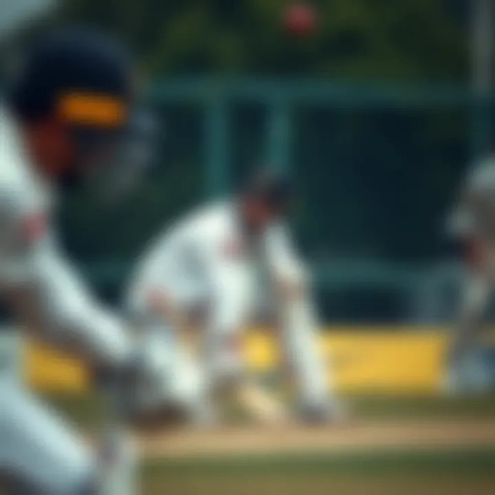 Strategic moment captured during a crucial play, highlighting player focus and tactics.