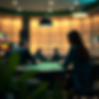 A serene setting highlighting responsible gambling