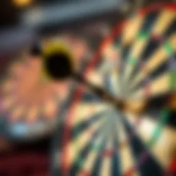 Dynamic dartboard showcasing precision