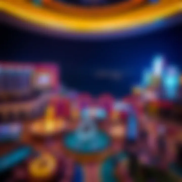 Breathtaking view of a casino resort at night with lively atmosphere