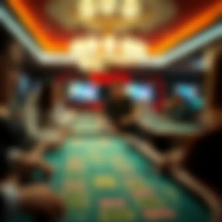 Exciting gaming tables filled with action and enthusiasm