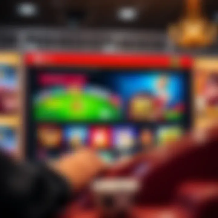 Vibrant online casino interface showcasing games