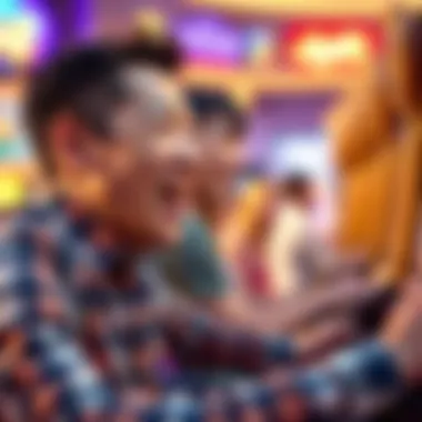 A joyful player experiencing the thrill of online slots