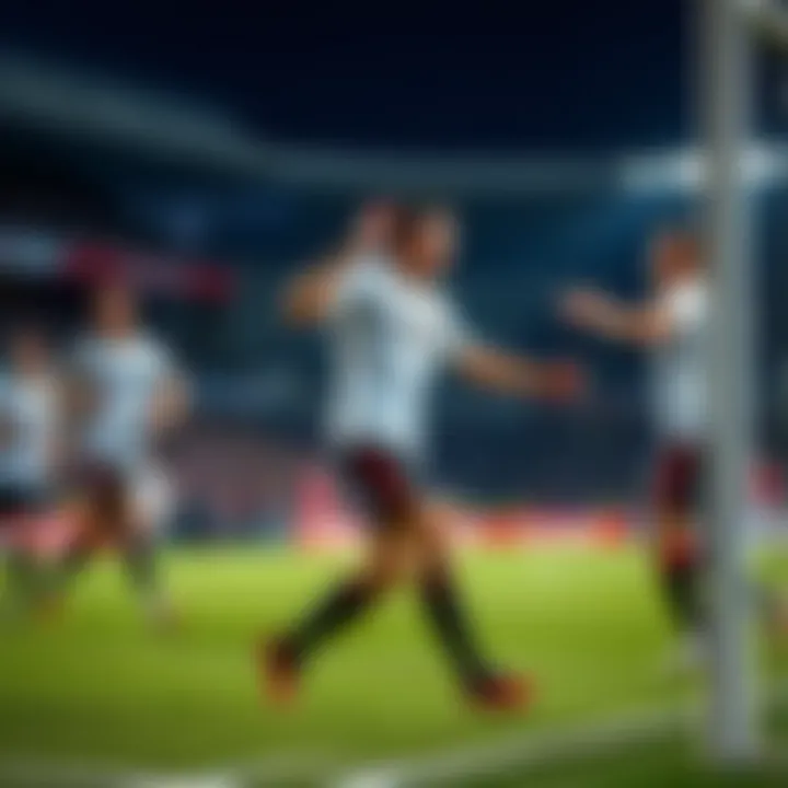 Fulham FC players celebrating a goal