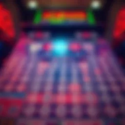 Keno game layout with numbers and betting options