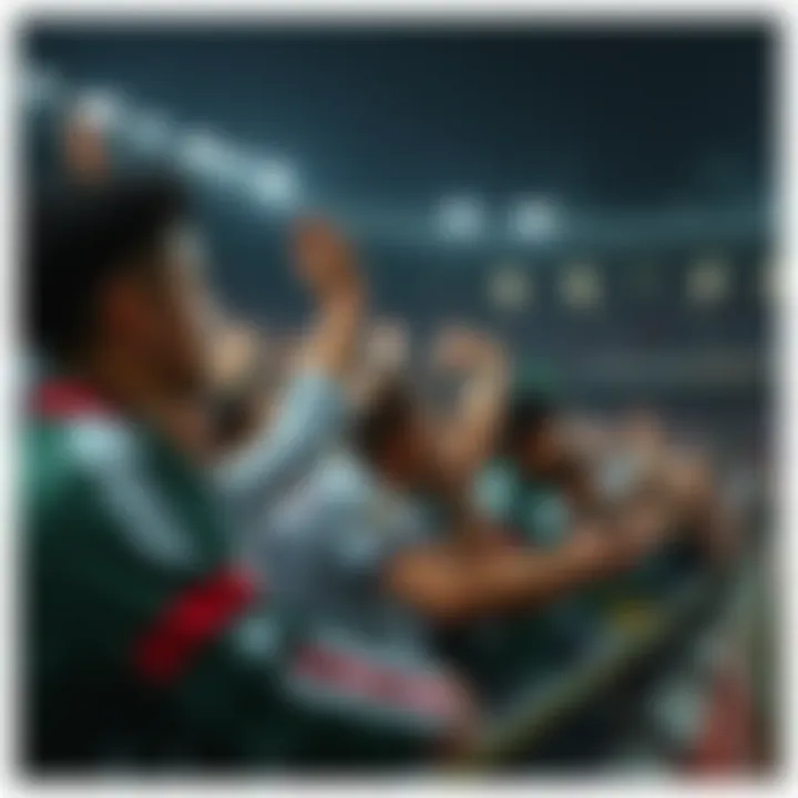 Fans supporting LG Seakers during a match