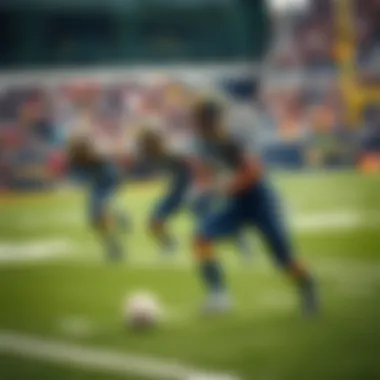 Rams players in action during a game