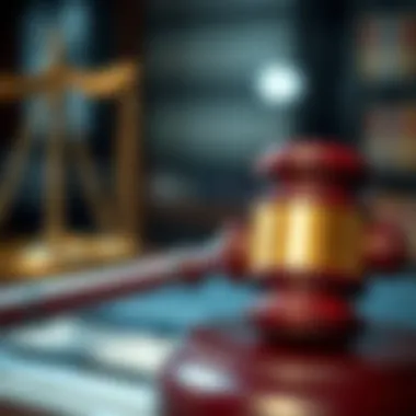 Legal regulations in mobile betting represented by gavel and law book