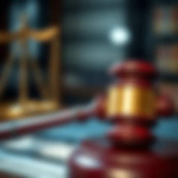 Legal regulations in mobile betting represented by gavel and law book