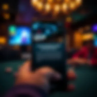 A responsible gaming reminder on a mobile screen