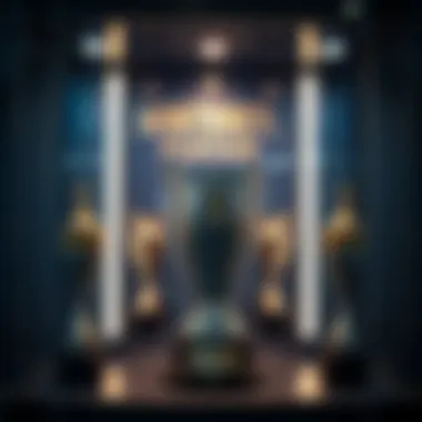 Historic achievements of Monterrey FC displayed in a trophy case