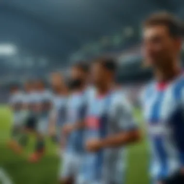 A diverse team of players representing Monterrey FC in action