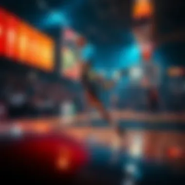 Intense Moments in NBA Games Illustration of NBA game highlights showcasing intense moments
