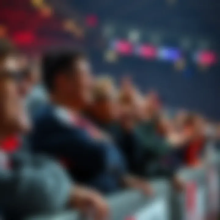 Engaged fans cheering for New York Red Bulls