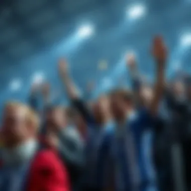 Fans cheering at an Odense match