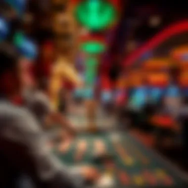 Diving into Online Casino Games A vibrant casino scene showcasing diverse gaming tables and players engaged.