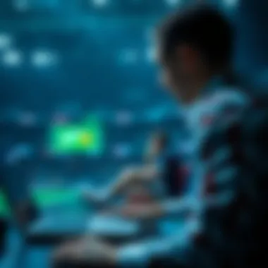 Analyzing Latest Betting Trends A futuristic depiction of online betting trends and market evolution.