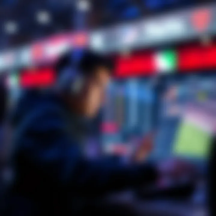 User engaging with an online betting platform