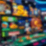 Diverse online casino games displayed on a digital interface