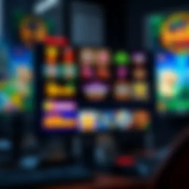 Diverse array of modern online slot games displayed on a computer screen