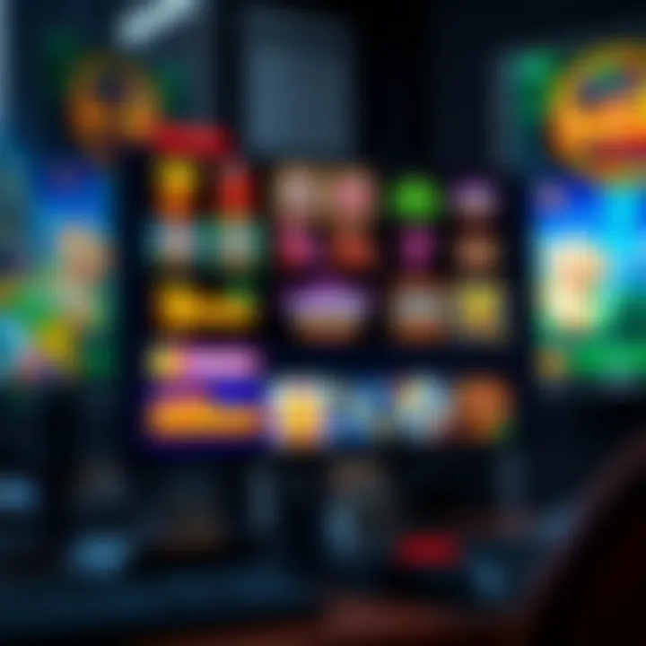 Diverse array of modern online slot games displayed on a computer screen