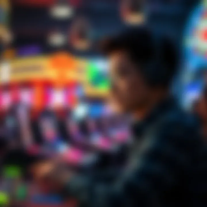 User engaging with online casino, immersed in the experience