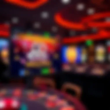 Illustration of a vibrant online casino interface