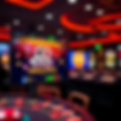 Illustration of a vibrant online casino interface