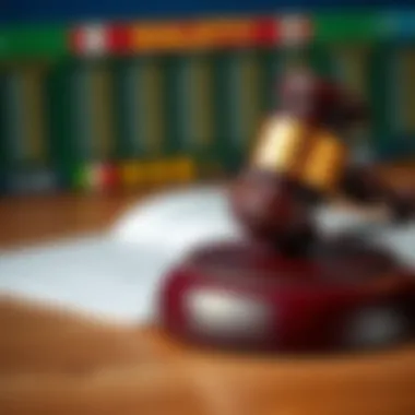 Legal Aspects of Online Betting A legal gavel symbolizing the regulations surrounding online betting.