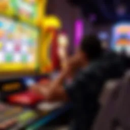 A vibrant representation of an online slingo game interface with colorful graphics