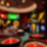 An elegant display of various casino games highlighting the diverse options available