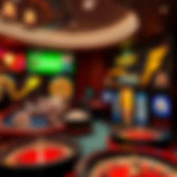 An elegant display of various casino games highlighting the diverse options available