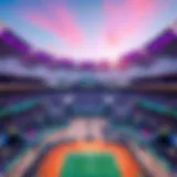 Aerial view of the Qatar Open venue capturing the vibrant atmosphere