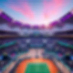 Aerial view of the Qatar Open venue capturing the vibrant atmosphere