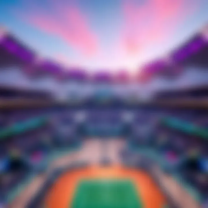 Aerial view of the Qatar Open venue capturing the vibrant atmosphere