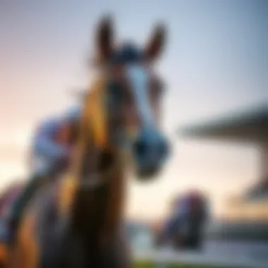 The Athleticism of Racehorses A close-up of a racehorse showcasing its athleticism