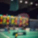 Visual representation of real-time badminton game results